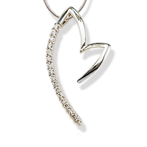 Open Heart Pendant with Cubic Zirconias